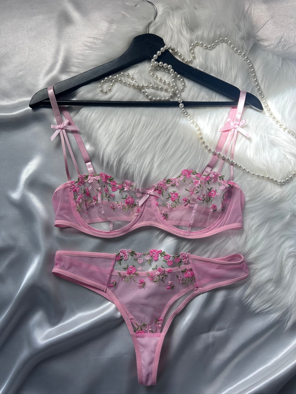 Ensemble culotte soutien-gorge Pink Blossom