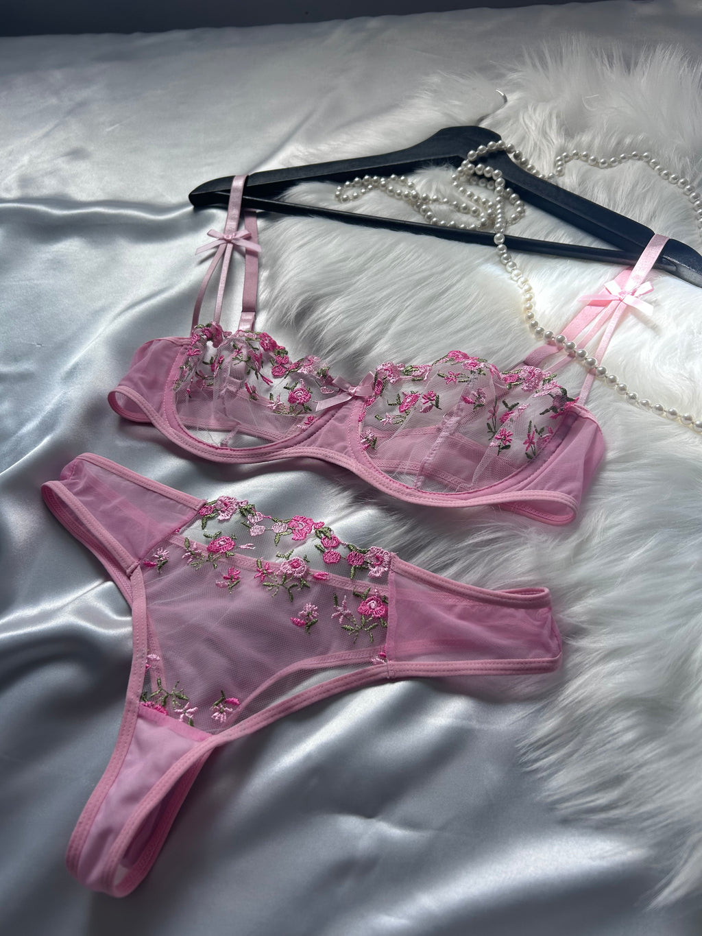 Ensemble culotte soutien-gorge Pink Blossom
