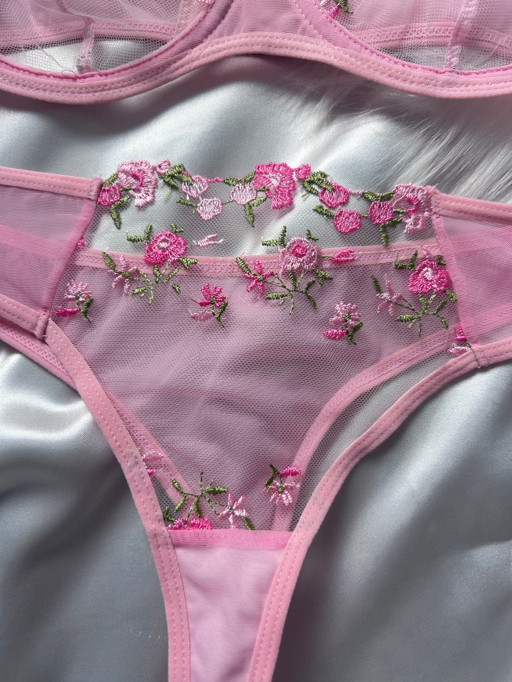 Ensemble culotte soutien-gorge Pink Blossom