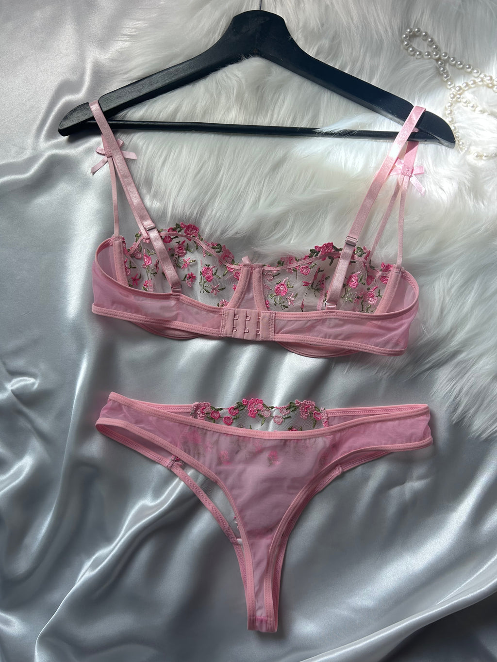 Ensemble culotte soutien-gorge Pink Blossom